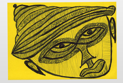 O.T. (Kopf) Kugelschreiber auf Papier