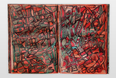 O.T. (Buch) Bleistift, Buntstift, Filzstift auf Papier 