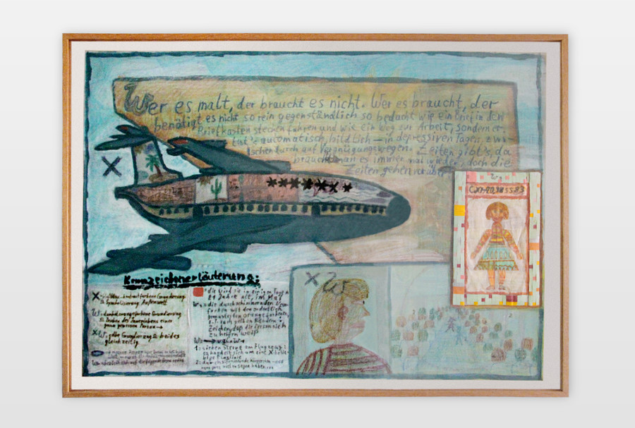 Wer es malt, der braucht es nicht... Mischtechnik auf Papier ca. 70x100cm