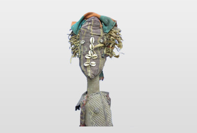 Bozo Marionette, Mali Holz, Stoff, Kaurischnecken