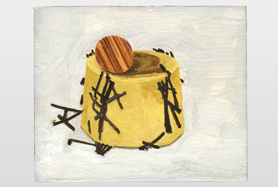 Petit Four Öl auf Holz, 10x12 cm