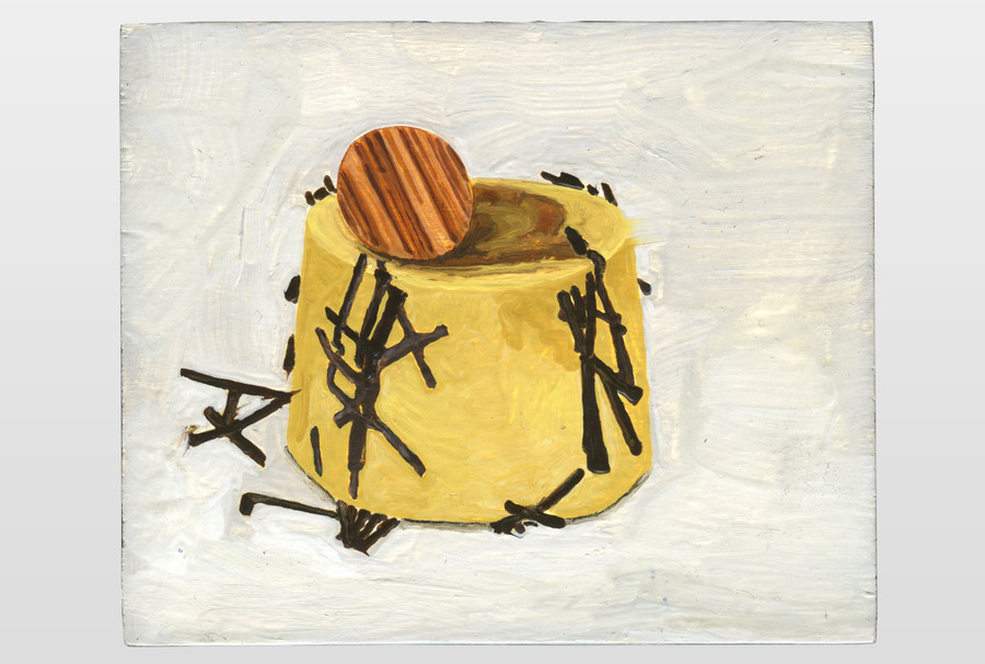 Petit Four Öl auf Holz, 10x12 cm