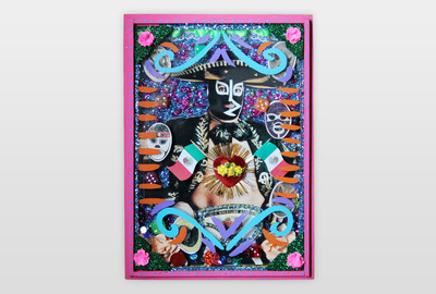 Retablo (Lucha Libre) Holz, Glas, Fotoelemente und diverse Materialien