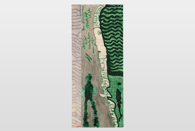 O.T. Filzstift, Farbe auf Karton