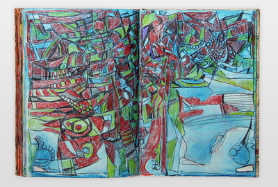 O.T. (Buch) Bleistift, Buntstift, Filzstift auf Papier 