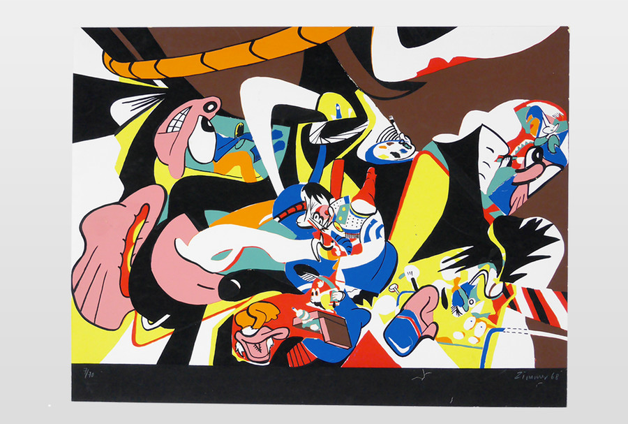 Auf der Flucht vor dem dreckigen Handtuch Serigrafie, 1969