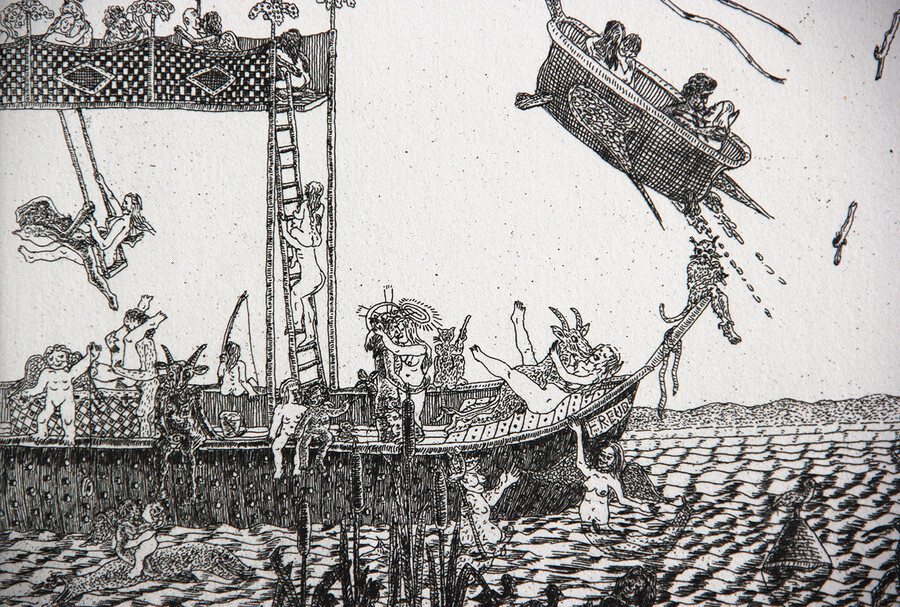 Ein schöner Sommertag (Detail) Radierung, 1983