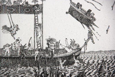 Ein schöner Sommertag (Detail) Radierung, 1983