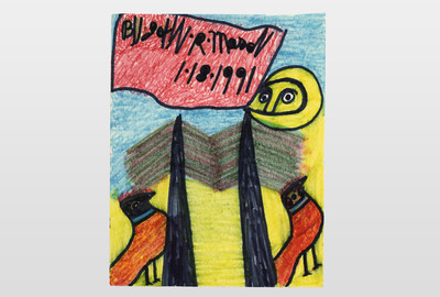 O.T (Vögel) Marker auf Karton, 1991