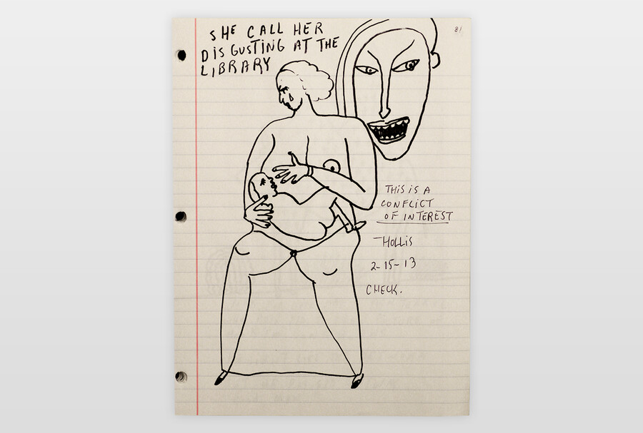 »They call her disgusting...« Seite aus Skizzenbuch Marker auf papier