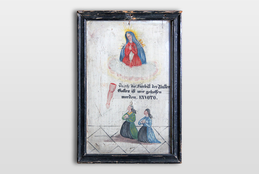 O.T (Ex Voto) Votivtafel Öl auf Holz, Süddeutschland