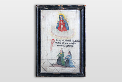 O.T (Ex Voto) Votivtafel Öl auf Holz, Süddeutschland