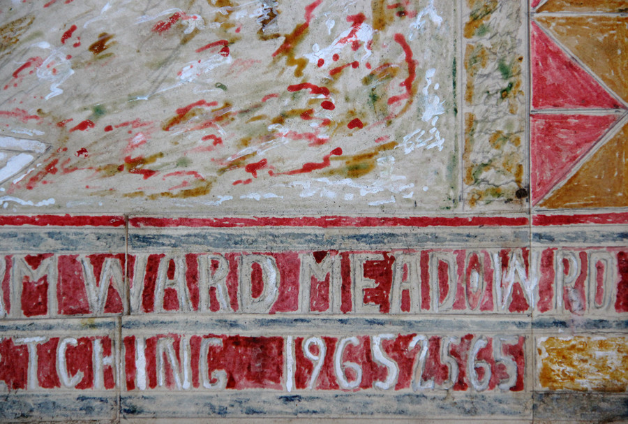 O.T. (Adoration Infirm. Ward), 1965 Mischtechnik und Collage auf Karton (Ausschnitt)