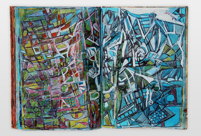 O.T. (Buch) Bleistift, Buntstift, Filzstift auf Papier 