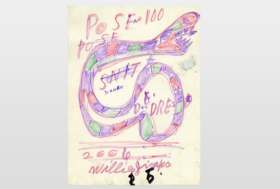 Pose 100 Snake Dress Filzmarker auf Papier, 2006