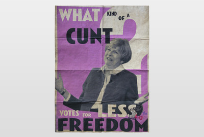 What kind of a cunt... Plakatduck (limitiert und distressed)