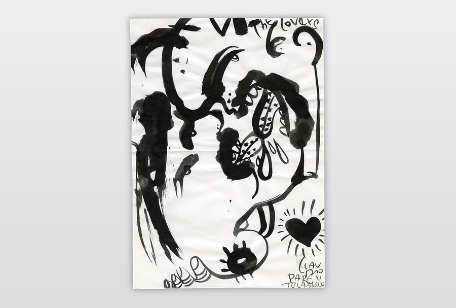 The Lovers Tinte/Tusche auf Papier