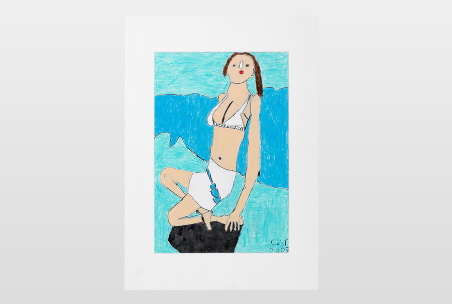 O.T (Bondgirl) Blei- und Farbstift auf Papier, 2007