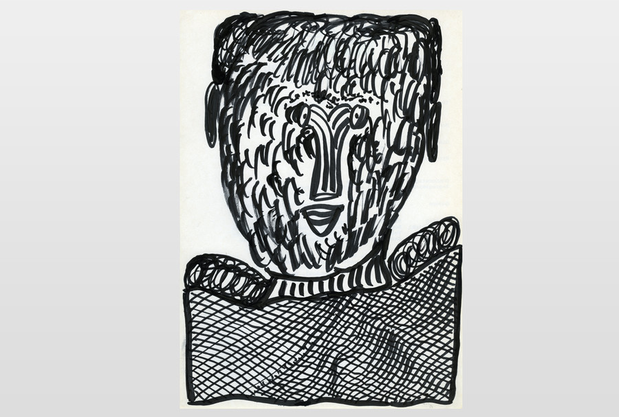 O.T (Porträt) Tinte auf Papier