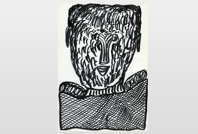 O.T (Porträt) Tinte auf Papier