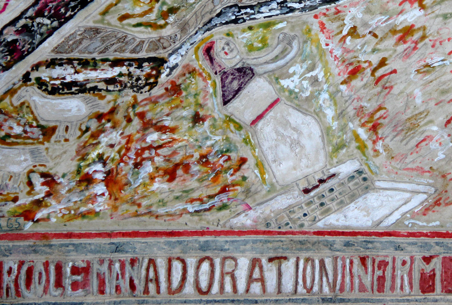 O.T. (Adoration Infirm. Ward), 1965 Mischtechnik und Collage auf Karton (Ausschnitt)