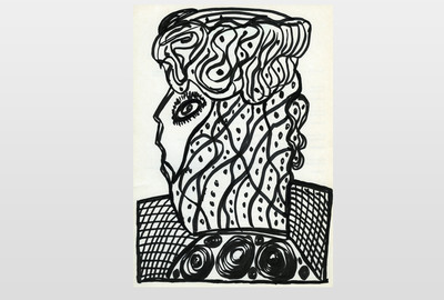 O.T (Frau im Profil) Tinte auf Papier