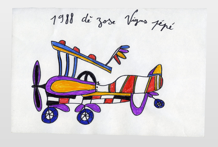 O.T (Flugzeug) Filzstift auf Papier