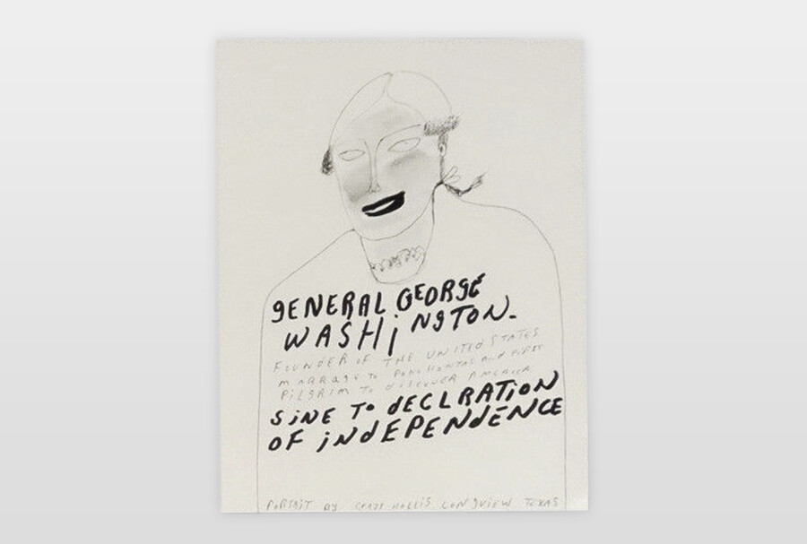O.T (Porträt George Washington) Bleistift und Marker auf Papier