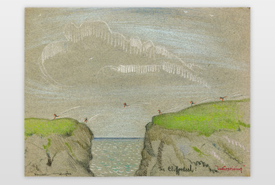 »The Cliffordeal!« Bleistift und Farbstifte auf Papier, 1950