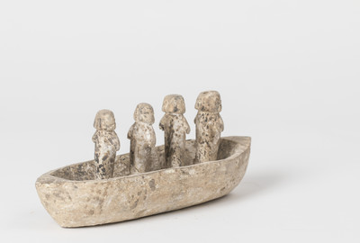 Adanfiguren (Boot), Ewe, Ghana Holz, Farbe