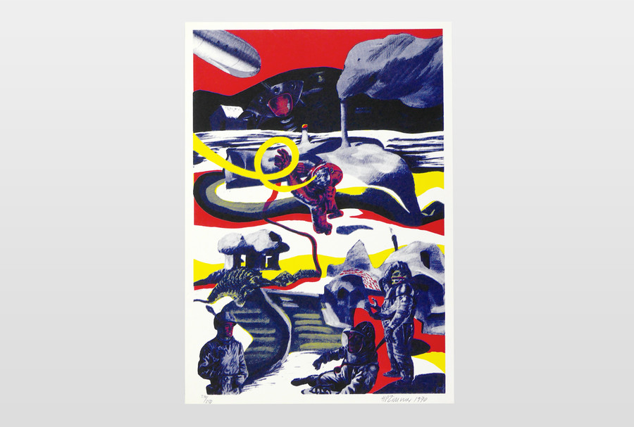 Als es noch Menschen gab Lithografie, 1970