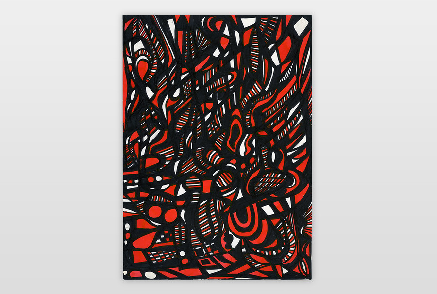O.T. Filzstift auf Papier, DIN A4