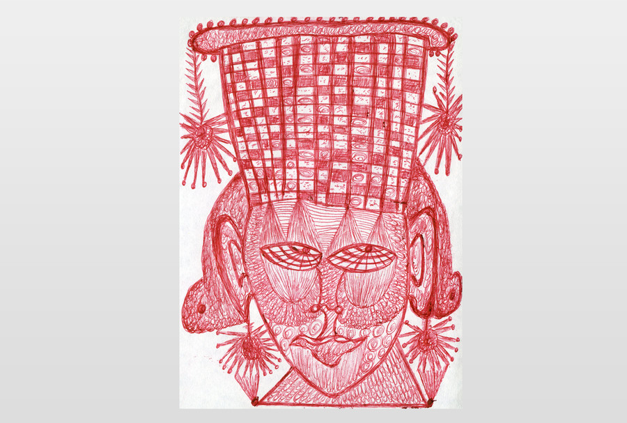O.T. (Kopf) Kugelschreiber auf Papier