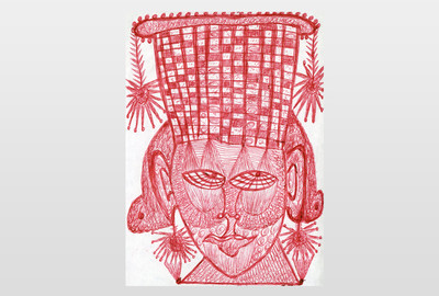O.T. (Kopf) Kugelschreiber auf Papier