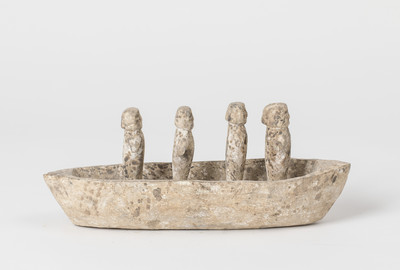Adanfiguren (Boot), Ewe, Ghana Holz, Farbe