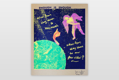 Enough is enough Siebdruck auf Karton, 2019