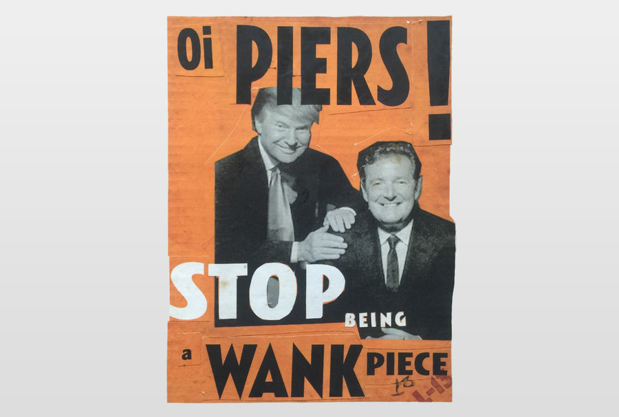 Oi Piers  Originalcollage auf Wellpappe