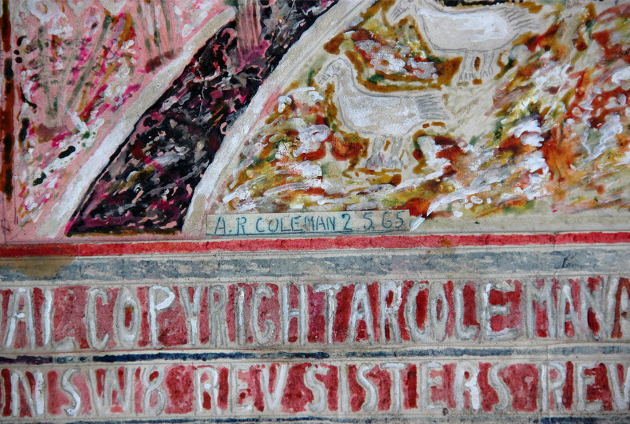 O.T. (Adoration Infirm. Ward), 1965 Mischtechnik und Collage auf Karton (Ausschnitt)