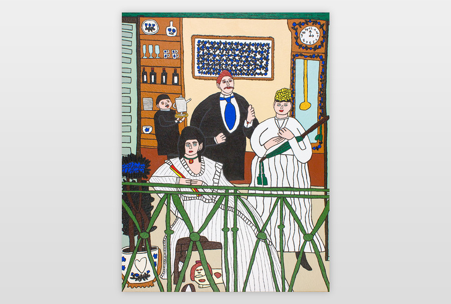 Der Balkon (nach Manet) Acryl auf Leinwand, 80x60 cm