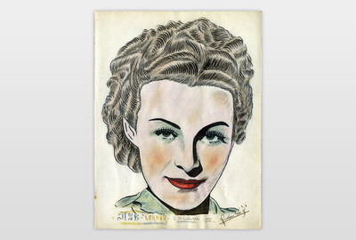 Ilse Werner Tusche und Buntstift auf Papier, Frankreich 40er Jahre