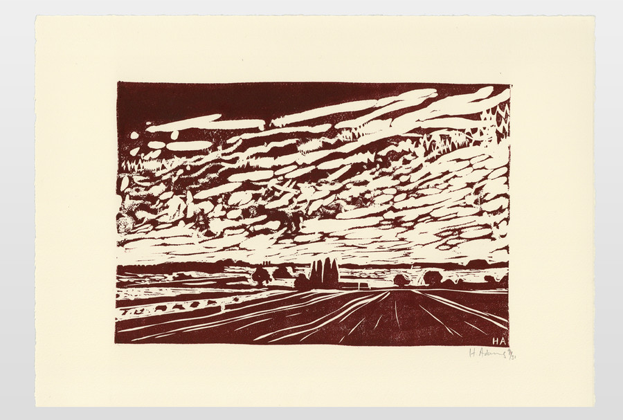 Furrowed Land (Mangél Press 2017) 30 x 42 cm, gemangelter Linolschnitt