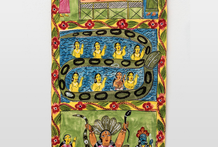 Patua Rollenbild, Bengalen, Indien Bildausschnitt