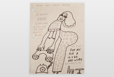 »Dont buy Mead Paper« Seite aus Skizzenbuch Marker auf Papier