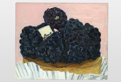 Petit Four Öl auf Holz, 10x12 cm