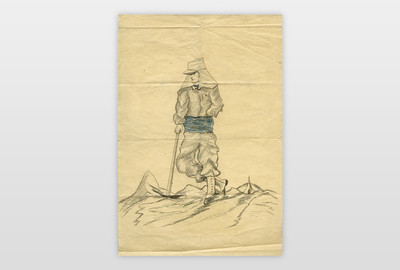 O.T. (Fremdenlegionär), Frankreich 30er Jahre Bleistift, Wasserfarbe auf Papier