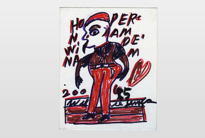 Hoperman in Widenam Farbe auf Malpappe, 2015