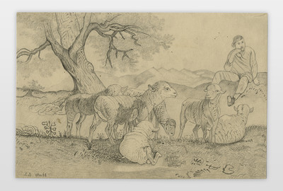 O.T. (Schafhirte, Südeuropa) Bleistift auf Papier, 1868