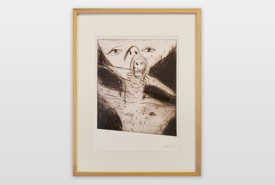 Walter Dahn Kleines Asthma, Radierung, 1982