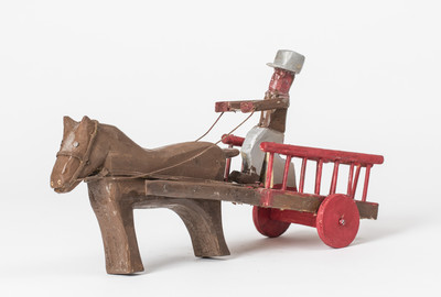 O.T. (Kutsche) Holzplastik, farbig gefasst
