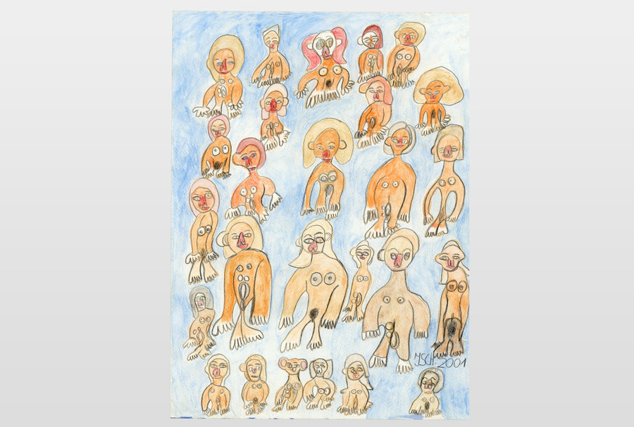 O.T (Menschen) Auarell, 2001